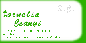 kornelia csanyi business card